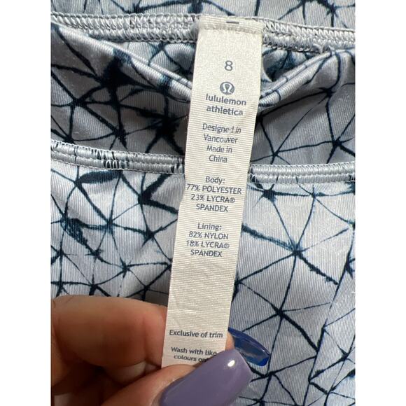 Lululemon Retreat Yogi Crop Pants Star Crushed Silver Fox Deep Navy Size 8 - Picture 8 of 11